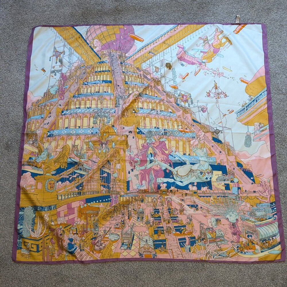 Colorful silk scarf